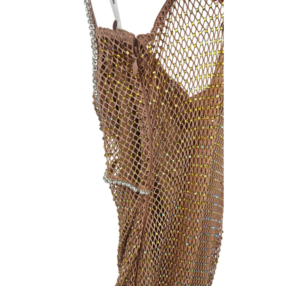Self-Portrait Embellished Fishnet Maxi Dress‎ NEW US Size 2 / UK 6 - Picture 12 of 16
